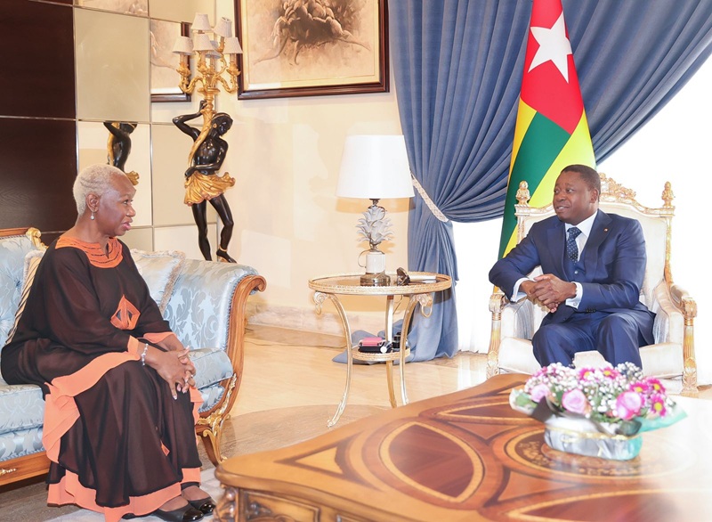 Le Président du Conseil, Faure Essozimna Gnassingbé s’est entretenu ce mardi 03 mai 2025 à Lomé avec Madame Bintou Keita, Représentante spéciale du Secrétaire général en République démocratique du Congo et cheffe de la Mission de l'Organisation des Nations Unies pour la Stabilisation en République démocratique du Congo (MONUSCO).