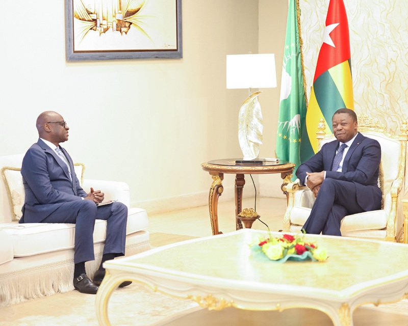 Le Président du Conseil, Faure Essozimna Gnassingbé s’est entretenu ce 08 octobre 2025 avec une délégation de l’Organisation des Nations unies pour le développement industriel (ONUDI) conduite par Monsieur Tidiane Boyé, Représentant de cette institution pour la Côte d'Ivoire, le Bénin, le Niger et le Togo.